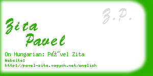 zita pavel business card